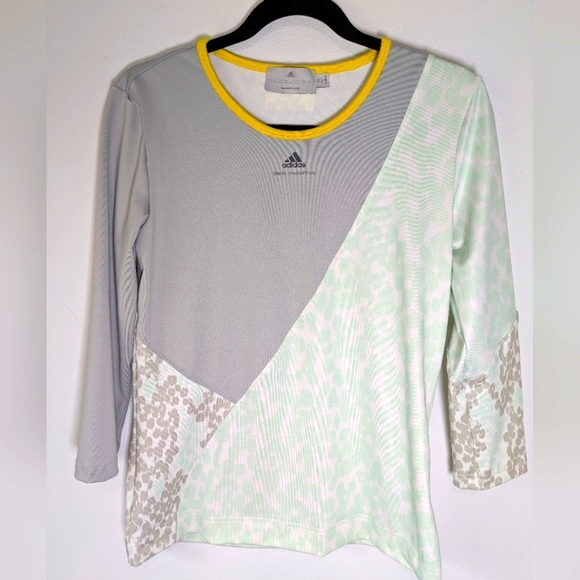 Stella McCartney for adidas Women's coloblock pattern Crew Neck Top Medium Eu40 - Picture 1 of 13